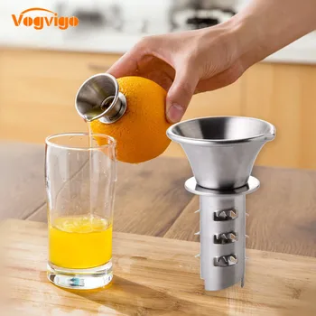 

VOGVIGO Mini Juicer Handheld Juice Maker Stainless Steel Manual Squeezer Press for Orange Lemon Citrus Home Protable Easy Use