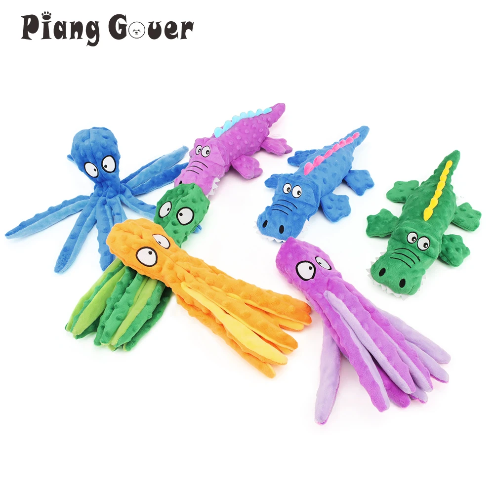 Pet Toys Octopus Crocodile Squeak Dog Toy Squid Puppy Plush Pet Toy Play Interactive Cat Supplies pet toys,dog plush toy,dog toy
