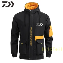 New Fishing Jacket Breathable Daiwa Fishing Clothing Men's Sport Fishing Wear Hiking Hooded Quick Drying Autumn Fishing Clothes