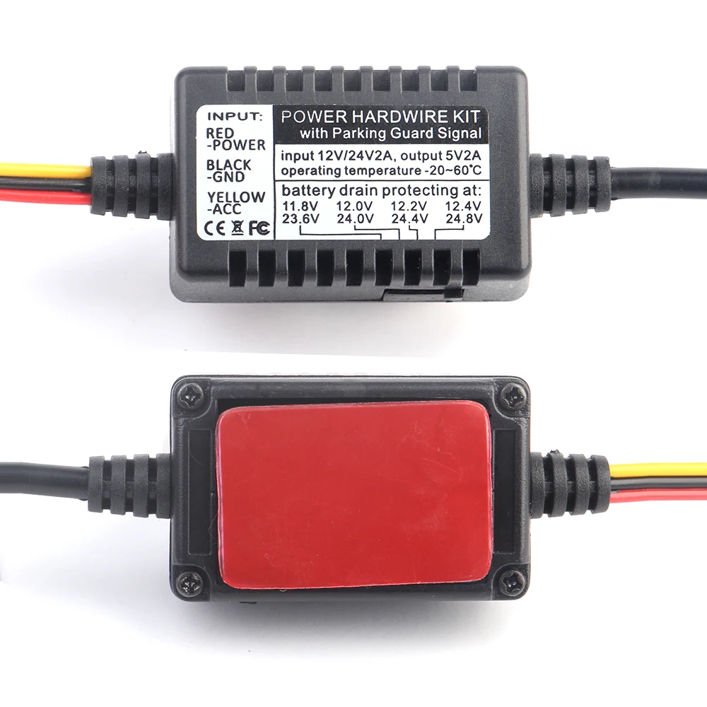 Ruccess K03 Micro USB power Hardwire комплект 4 защитная лента 12 В 24 В до 5 В с парковочным устройством для видеорегистратора автомобиля