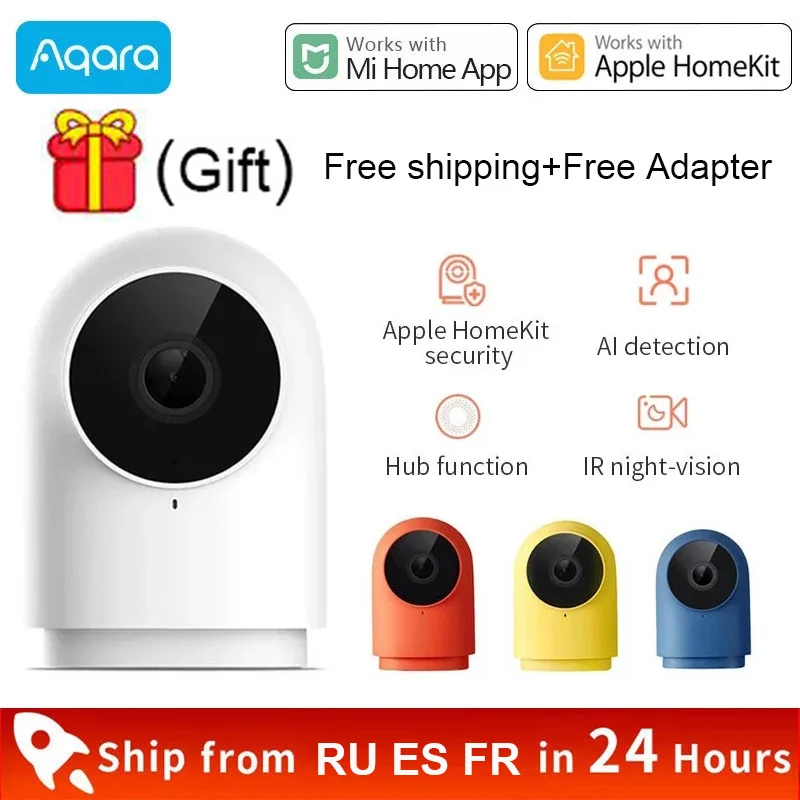 Xiaomi-cámara inteligente Aqara G2 gateway Edition G2H, Zigbee, Wifi, inalámbrica, 1080P, foto y vídeo, visión nocturna infrarroja