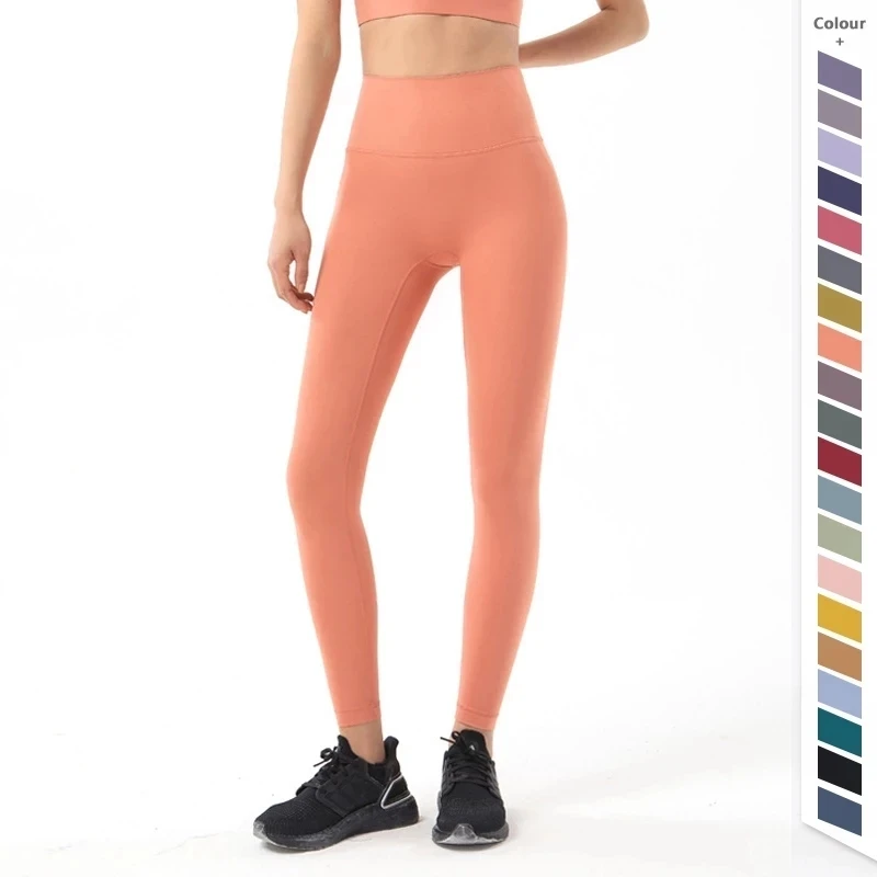 

New Yoga Pants Women Leggings Yoga Pants Girl Fitness Soft Tights High Waist Mention Hip No T Line Women's Sports Pants