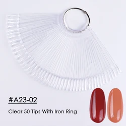 Clear Black Oval Fan Nail Art Display Swatch Stand (A23-02)