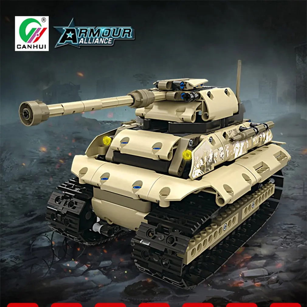 MoFun-13009, 2,4G, 4 H, usb зарядка, строительный блок, имитация военного автомобиля, 538 шт, DIY, электрическая радиоуправляемая модель автомобиля для детей