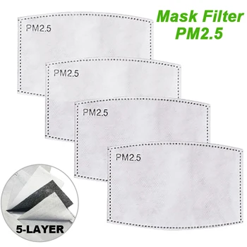 

Face Mask PM25_Filter Mask Activated Carbon Breathing Filters Adult 5 Layers Filter Face Masks