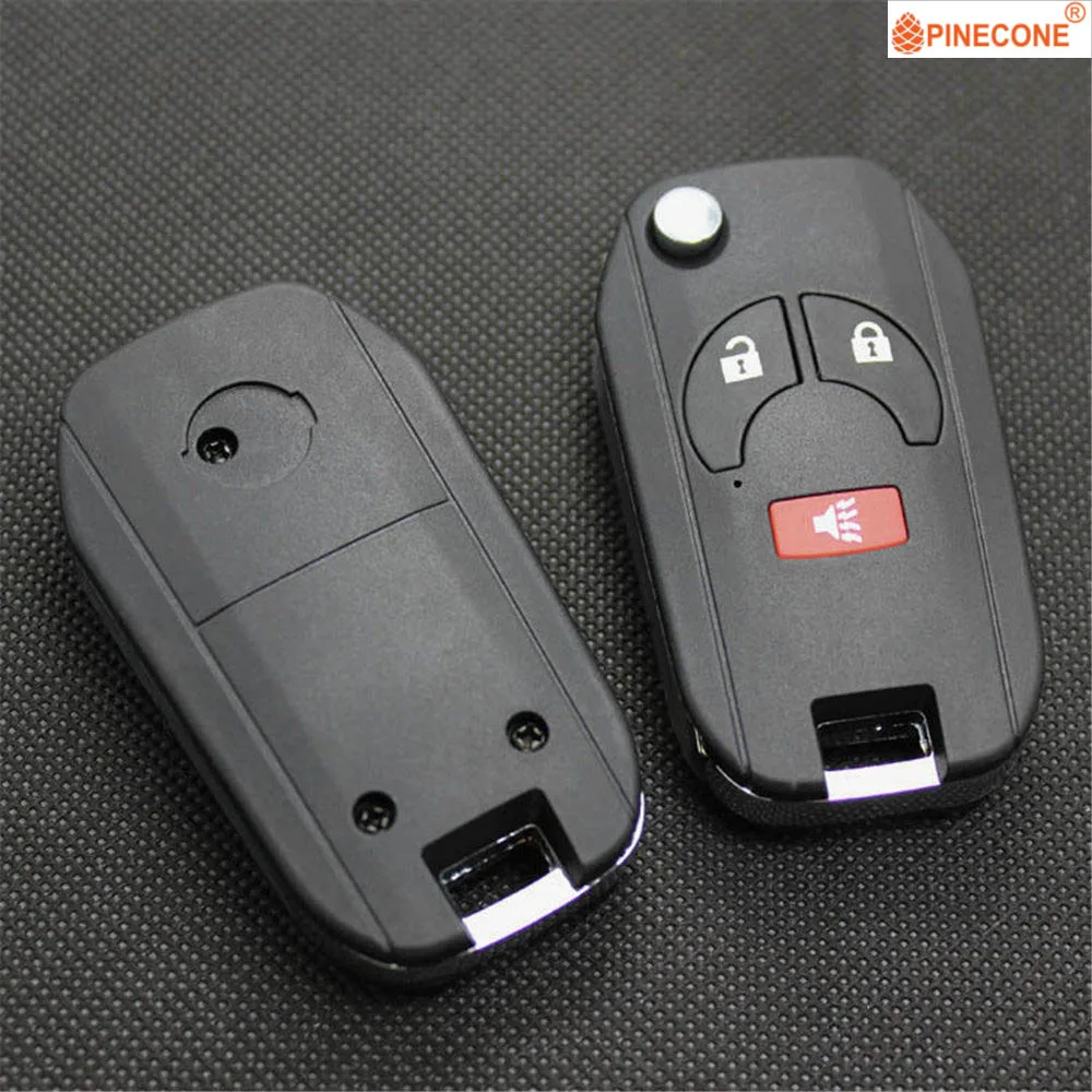 PINECONE для Nissan Cube Juke Nv200 Nv2500 Urvan Nv3500 Rogue sentra Versa чехол для ключей автомобиля 2+ 1 кнопка нерезанное лезвие дистанционного ключа оболочки