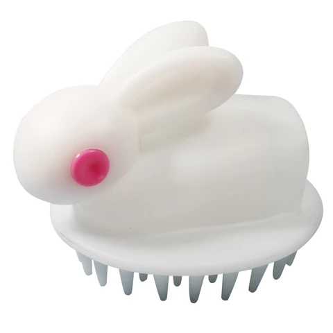 Rabbit Silicone Head Scalp Massage Brush Handheld Shampoo Hair Washing Clean Comb Shower Bath Spa Massage Tool
