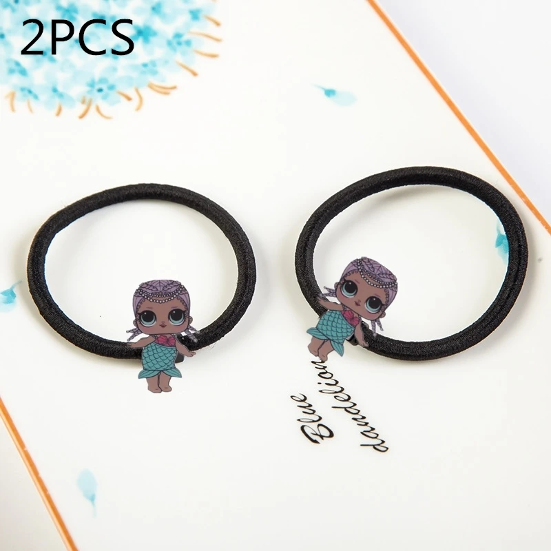 6-2pcs 4 шт./компл. для маленьких девочек повязка на голову для малышей с Микки-Маусом и бантом Детские аксессуары для волос заколки изображением русалки, купальный костюм с добавлением конского волоса; клип - Цвет: 6-2pcs