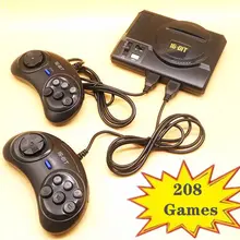 2019 nuevo Mini Consola de Videojuegos TV Retro para Sega MegaDrive 16 bits juegos con 208 diferentes juegos integrados dos Gamepads AV Out