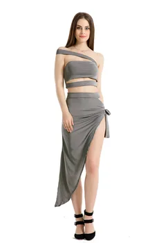 

SD645Q-2020 new bandage bra sexy split nightclub dress