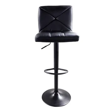 

2pcs Adjustable High Type Disk without armrest Crossover Design Bar Stools Black Bar stool bar stool