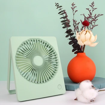 

Desktop Fan, 1200MAh Battery-Powered USB Charging Fan, Portable Mini Fan, 180 degree Vertical Rotation, Quiet, Camping Office Fa