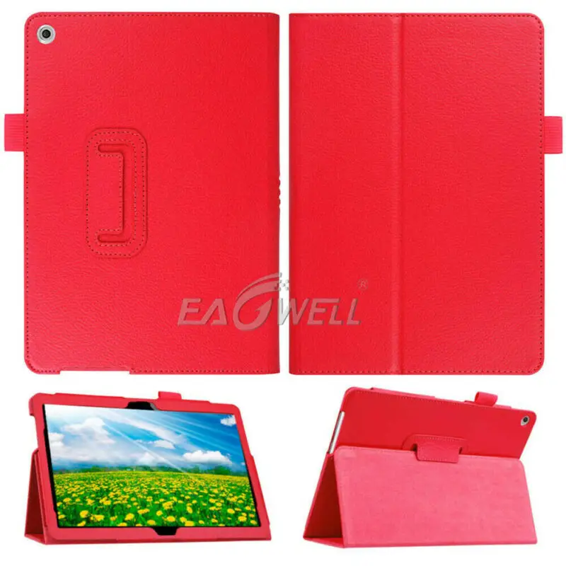 Red Умный чехол для iPad 9,7 дюймов чехол с рисунком личи из искусственной кожи чехол с откидной подставкой для iPad 5 9,7 A1822 A1823 - Цвет: Red