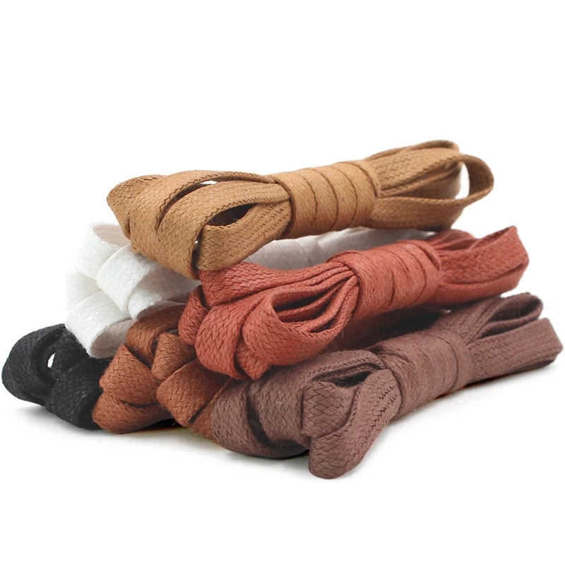 1 пара вощеный плоские шнурки кожаные Водонепроницаемый для повседневной обуви