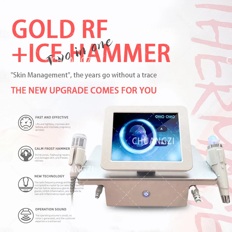 Rf Fractional Micro-Needle Machine With Cold Hammer Anti-Acne Shrink Pores Facial Skin Care Tools Stretch Marks Removal | Бытовая