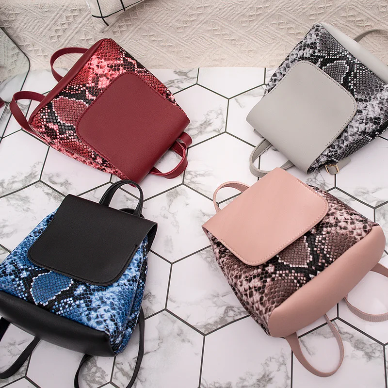 

Bag Women's Snakeskin Women's Shoulder Bucket Bag 2018 Autumn And Winter Retro Shoulder Bag Handbag