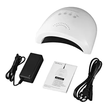 

Timer LED Nail Dryer Lamp Adjustable UV Lamp Light Professional 24W/48W Gel Polish 24pcs with Hands Sensor Three Timer Settings