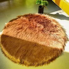 Шерстяной ковер, спальня, круглый ковер, разноцветные стулья для столовой, пушистые коврики, роскошный Диванный домашний декор, 90X90 см Коврик