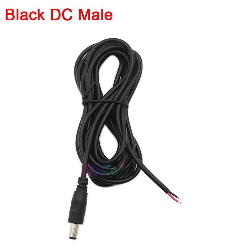 Black DC Male Горячая 1 м 2 м 3 м 5 м DC 5,5X2,1 мм DC кабель Разъем питания с удлинителем DC женский и мужской Джек адаптер - Цвет: Black DC Male
