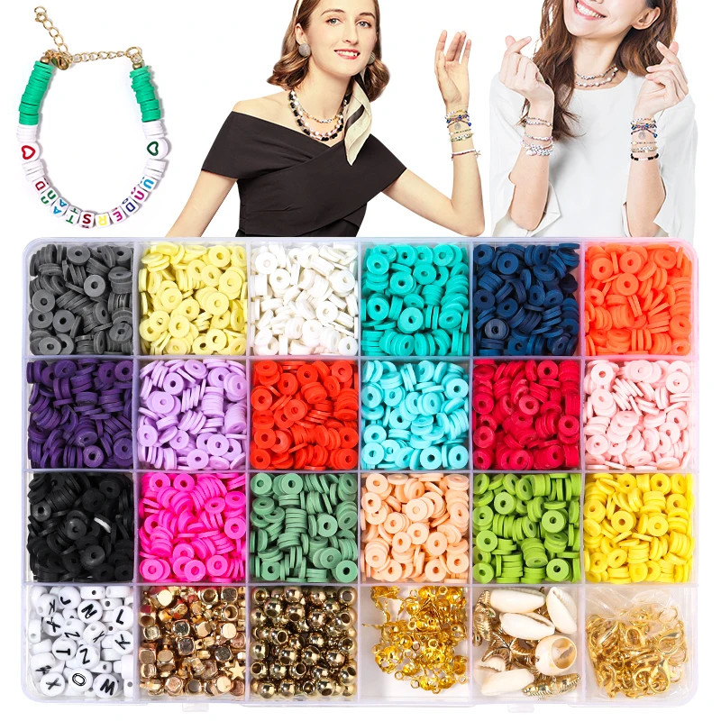 Perles d'argile polymère pour bracelets de fabrication esthétique Kit 4600  PCS Pour la fabrication de bijoux, kit de bricolage - Chine Perles d'argile  et Kit de perles prix