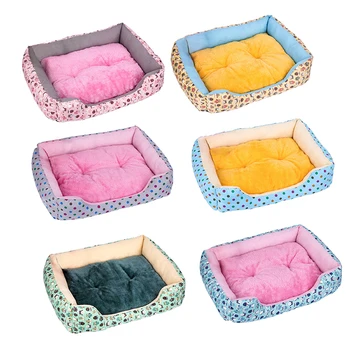 

LOOZYKIT Owl Pattern Winter Pet Bed With Mat Pad Cute Warm Soft Puppy Dog Kitten House Pet Supplies 1 Pcs S/M/L/XL