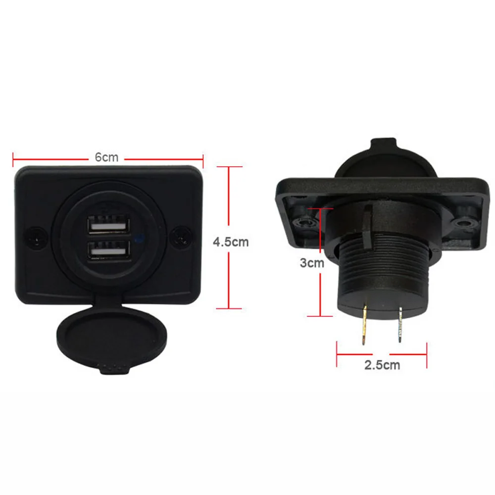 3.1A двойной USB порт зарядное устройство гнездо для мотоцикла автомобиль кемпер Быстрая зарядка двойной USB Интеллектуальный шунт автозапчасти