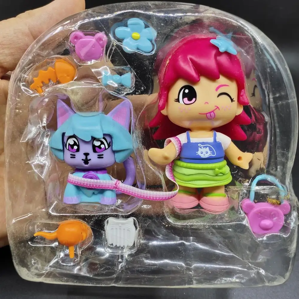 A2-No box 1set 6 шт./лот прекрасный Pinypon ароматизированные куклы Игрушки съемный детские игрушки Фигурки Куклы для Модная Кукла для девочек игрушки подарки на день рождения - Цвет: A2-No box 1set