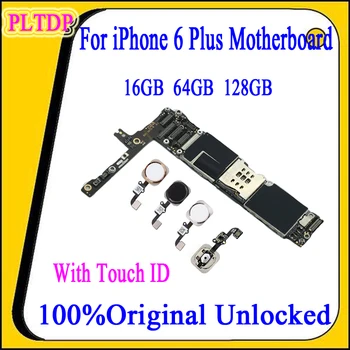

100% Original unlocked for iphone 6 Plus Motherboard with/No Touch ID, for iphone 6 Plus Mainboard with IOS System