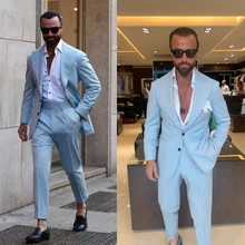 Light sky blue coat pant Clearance