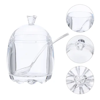 

1pc Kitchen Barbecue Seasoning Bottle Condiment Holder Acrylic Spice Box