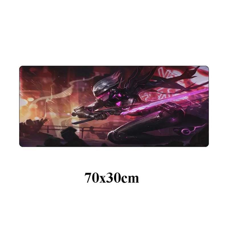 Большой 70x30 см Yasuo, Unforgiven игровой резиновый коврик для мыши коврик мыши с фиксируемым краем для League of Legends коврик для клавиатуры ноутбука - Цвет: Синий