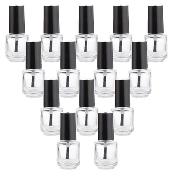 

20pcs Transparent Nail Bottle Practicable Durable Pretty Polish Nail Bottle Empty Nail Container for Women