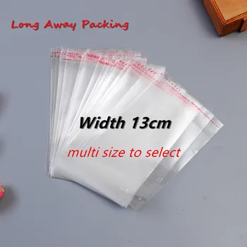 

Width 13cm Plastic Transparent Bags Opp Bag Cookie Packing Storage Toy Gift Bag Multiple Size Self Adhesive
