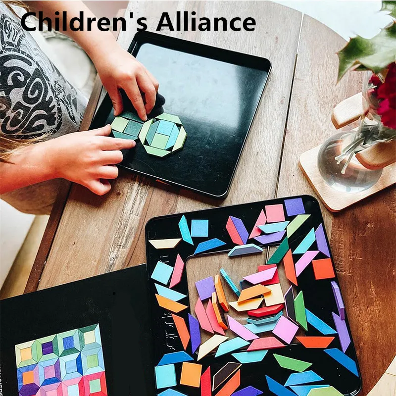 Радужные искусственные деревянные детские игрушки Монтессори обучающие для