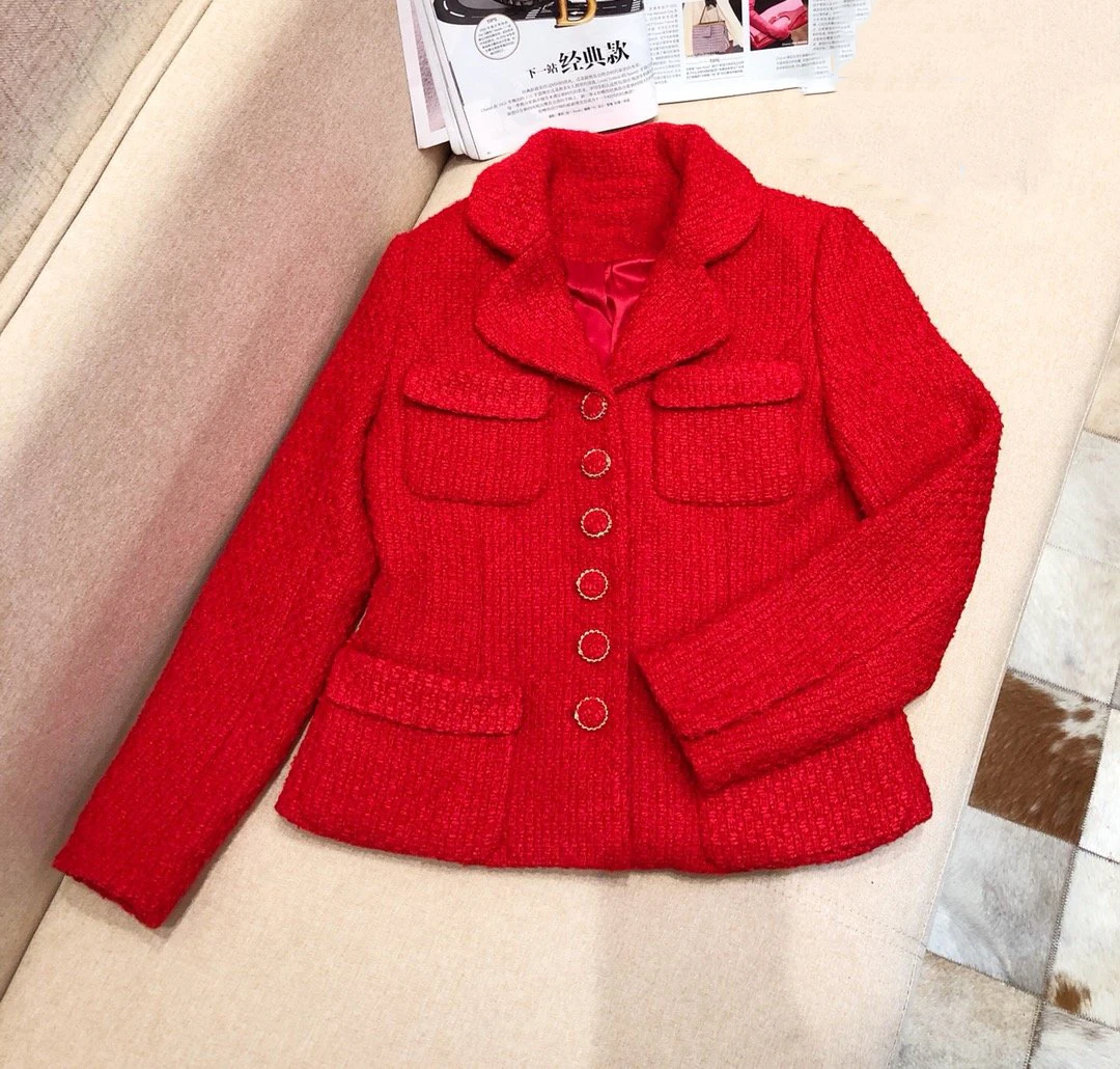 ladies fashion wool suit jacket+ skirt 2 sets 1105