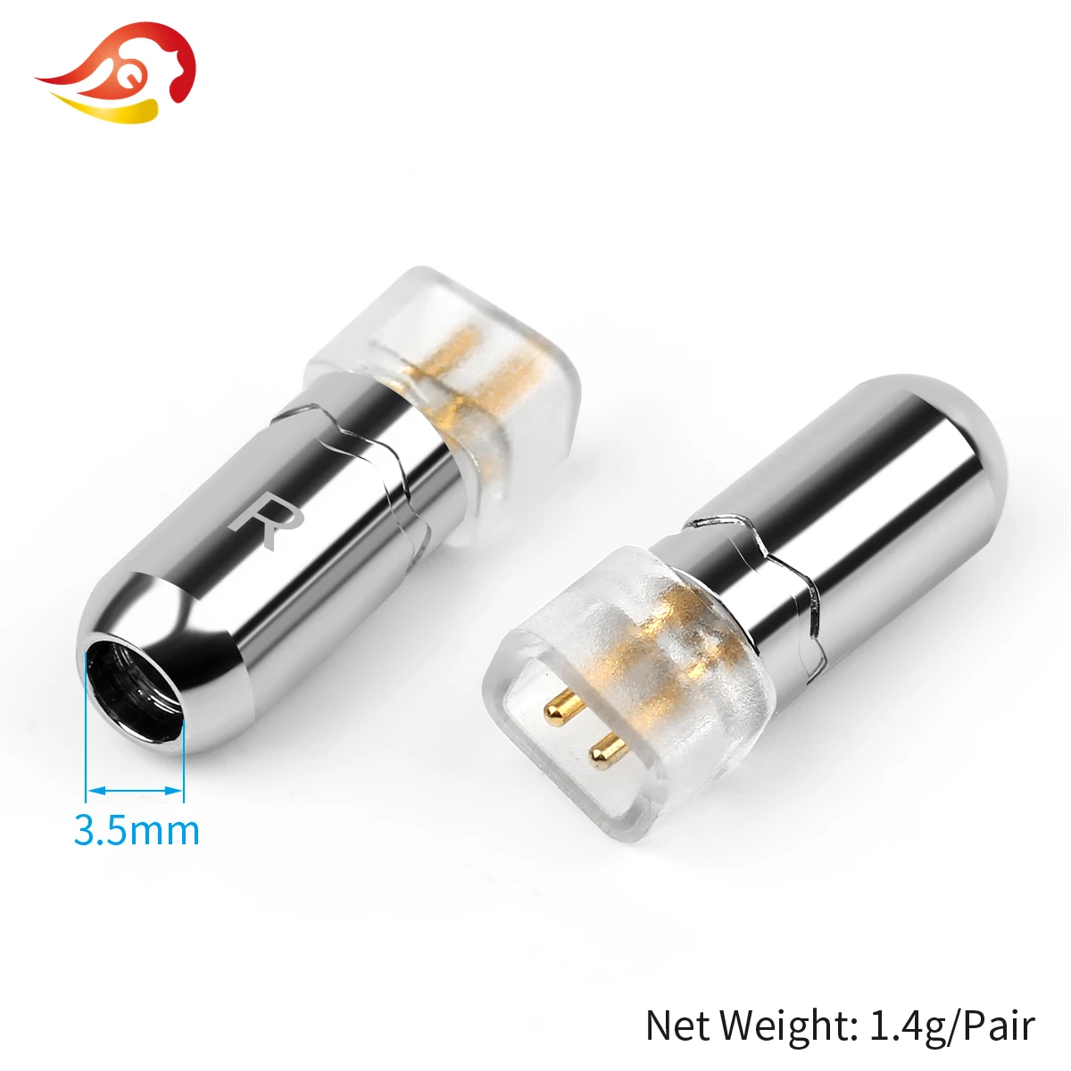 QYFANG 알루미늄 합금 플러그 오디오 잭, 이어폰 핀 와이어 커넥터 어댑터, UE18Pro UE11Pro UE7Pro 시리즈 헤드폰용, 0.78mm