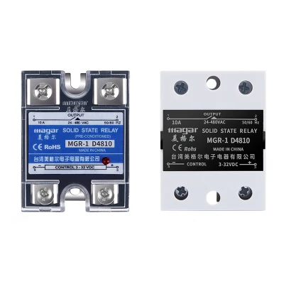 

SSR Solid State Relay Single Phase 24V DC Control AC 220V10A