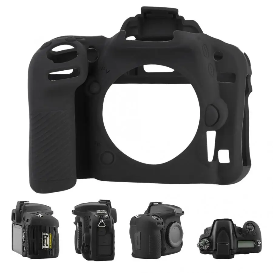 Прочный чехол для камеры Nikon D750, мягкий силиконовый защитный черный чехол высокого качества