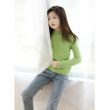 

Autumn and Winter New Style Fashion Girls Sweater Thickened Baby Girls Basic Sweater Tight Warm Kids Sweater for Girls, #8126