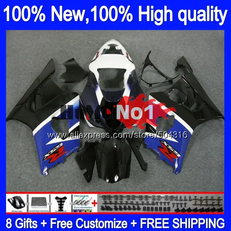 Корпус для SUZUKI GSXR-1000 1000CC GSXR1000 K2 цвет: черный, синий 20MC. 46 GSX-R1000 GSX R1000 03 04 K3 GSXR 1000 2003 2004 03 04 обтекатель - Цвет: No. 1