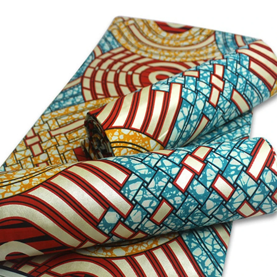 New Nigerian Green African Wax Fabrics Cotton Rapper Batik Ankara Best Quality Golden  Material For Sewing