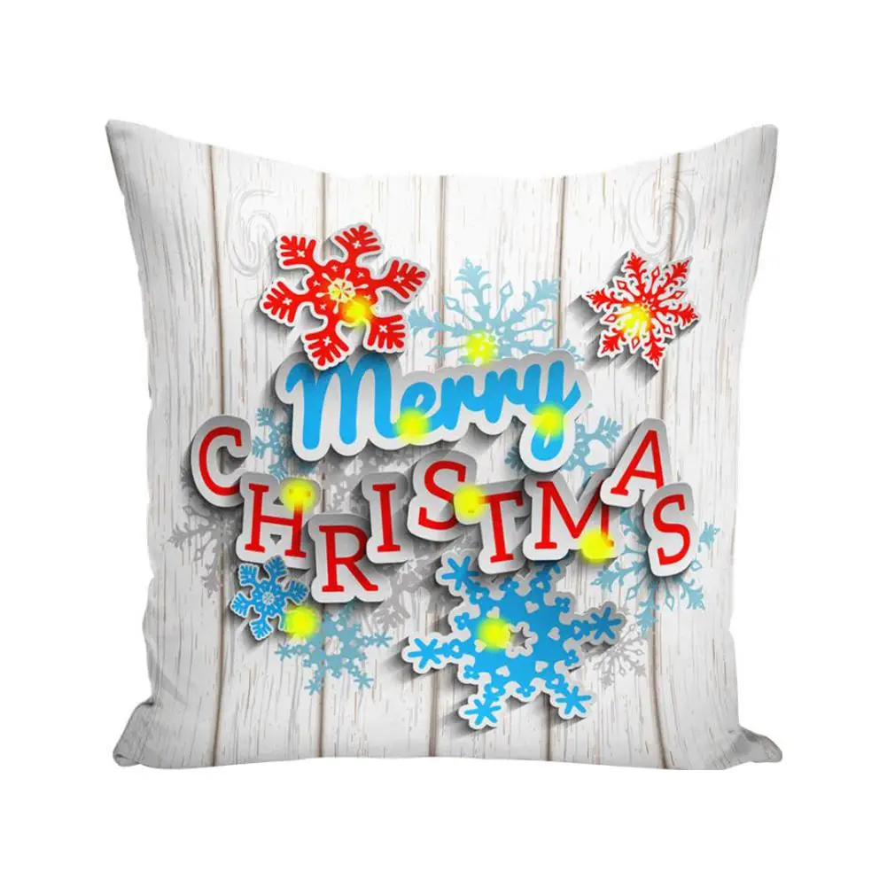 Наволочка на подушку Led Light Merry Christmas X-max Glow Throw светодиодная Подушка Чехол супер декоративная наволочка Подушка Наволочка