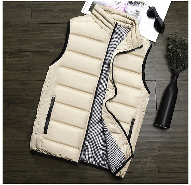 INS Ultra-fire bao kuan MEN'S Vest Outdoor Vest Clothing Autumn& Winter Coat Men down Feather Cotton Vest