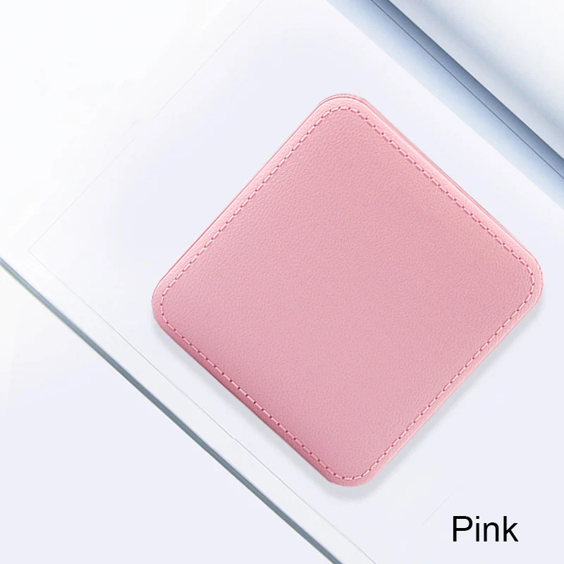 Leather Mini Cube Mobile Power Portable Mobile Phone Charging Power Supply 10000mAh Mobile Power Supply For Huawei IPhone Millet - Цвет: Pink mini leather
