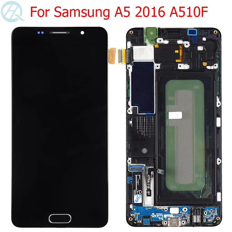 Оригинальный AMOLED для Samsung Galaxy A5 2016 ЖК дисплей с рамкой 5 2 &quotSM A510F A510 A510F/DS сенсорный