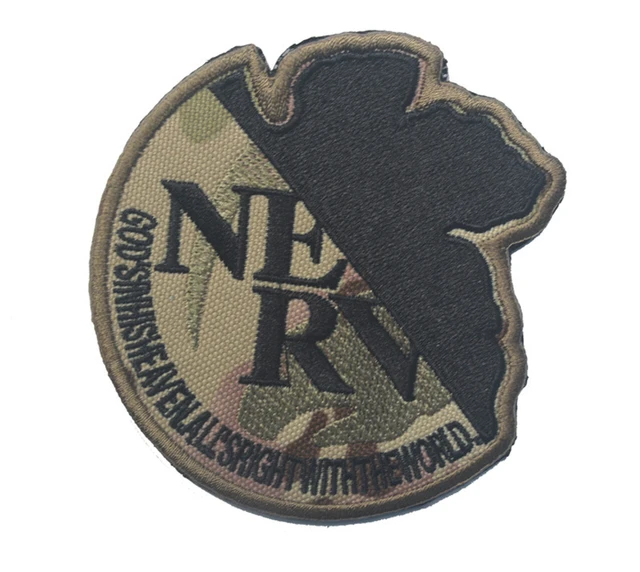 Patch militaire de fixation à crochet d'emblème de broderie NERV