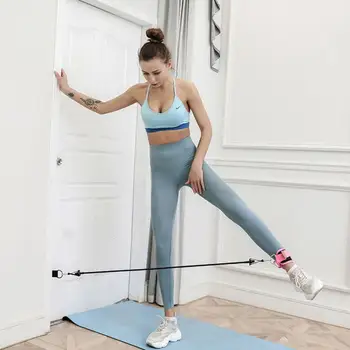 

Resistance Bands Ankle Straps Elastic Band Fitness Yoga Pull Rope on Door Cuff Cable for Attachmen Leg Pulley Strap Lifting