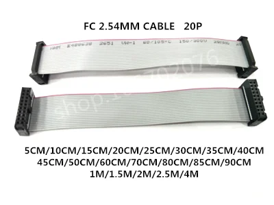 2 54 мм Шаг FC-20 PIN 5/10/15/20/25/30/35/40/90 см-4 м JTAG ISP скачать кабель серая плоская лента для
