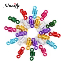 Nunify заколки для волос для косичек металлическое кольцо для волос трубчатые бусины манжеты африканские аксессуары для Плетения КОС украшения из бисера для женщин и детей