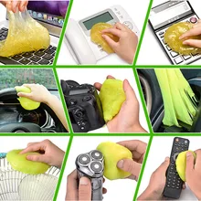 Schoon Lijm Gom Silicagel Auto Toetsenbord Dust Dirt Cleaner Leuke Groene Slime Praktische Duurzaam Hoge Kwaliteit Magic Soft Sticky # mlxg(China)